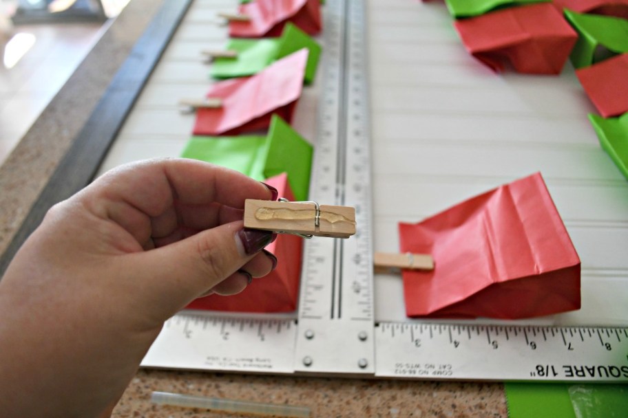 holding mini clothespin with glue