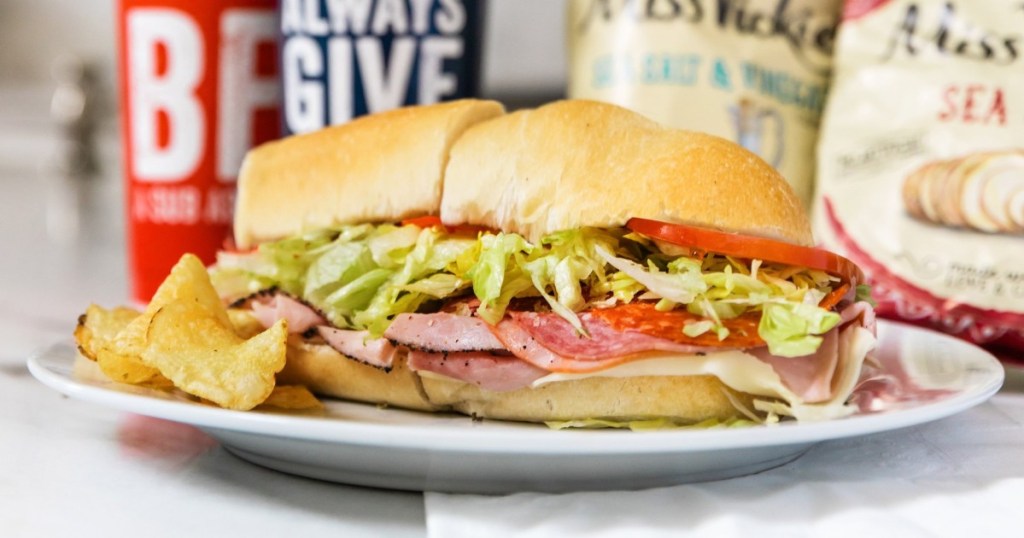 sub and chips on plate form jersey mikes