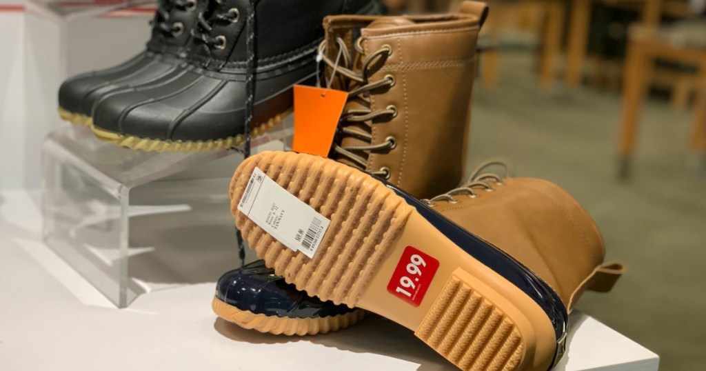 Duck boots on sale for $19.99 at Macy's