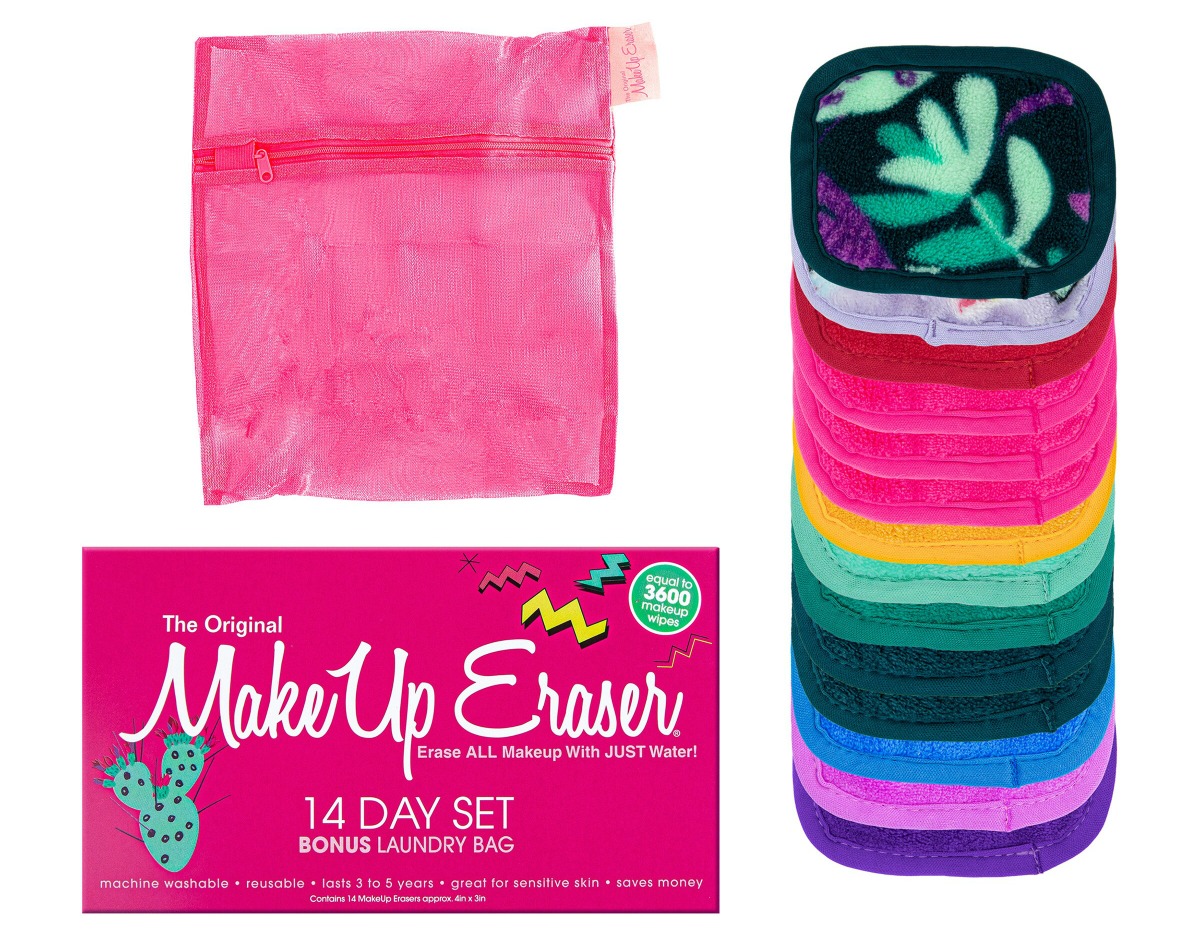 stock image of colorful makeup eraser cloths