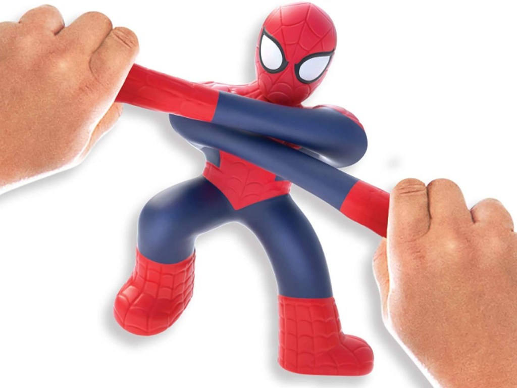 marvel spiderman goo jit su toy in hands