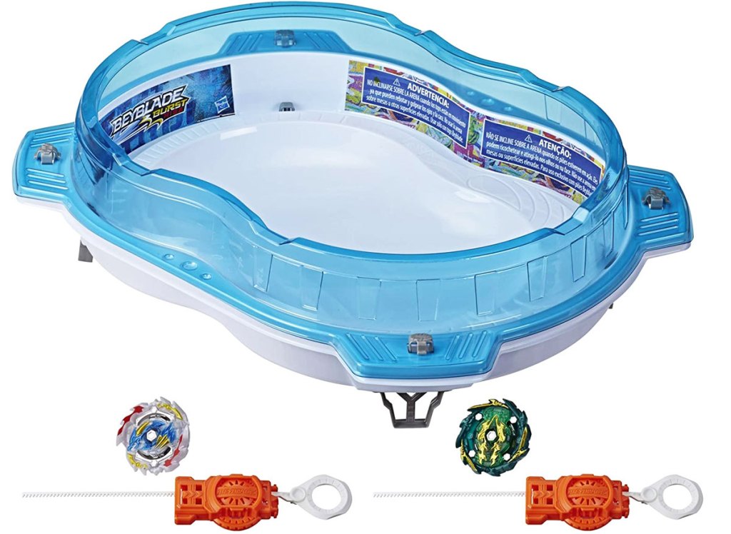 blue beyblade stadium and accessories