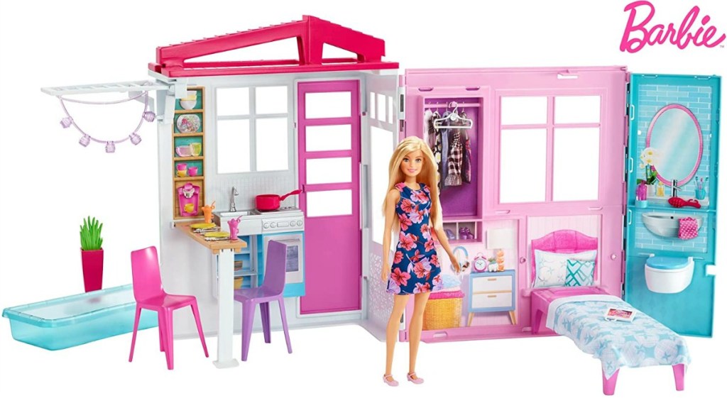 Large Barbie playset on display