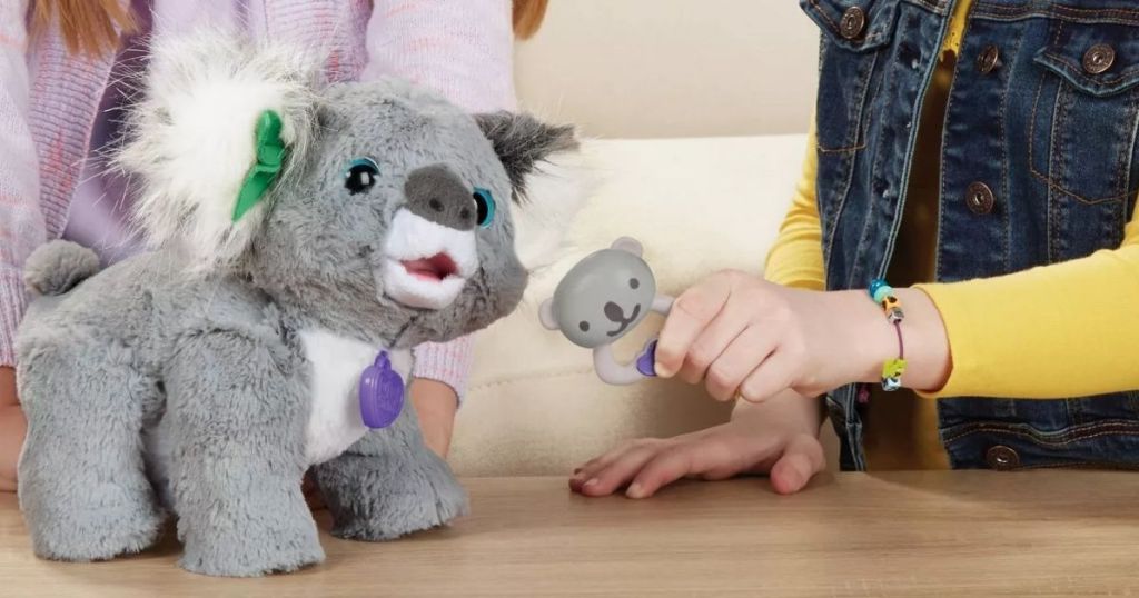 kids playing with FurReal Kristy Koala