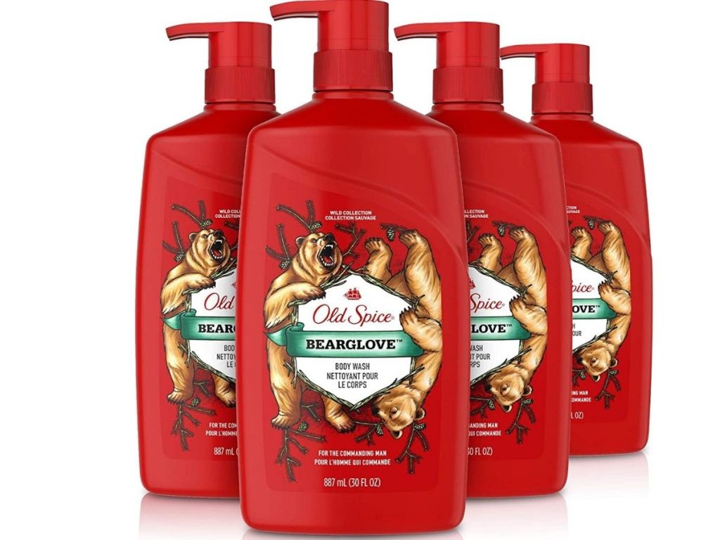 Old Spice Wild Bearglove Scent 30oz Body Wash 4-Pack