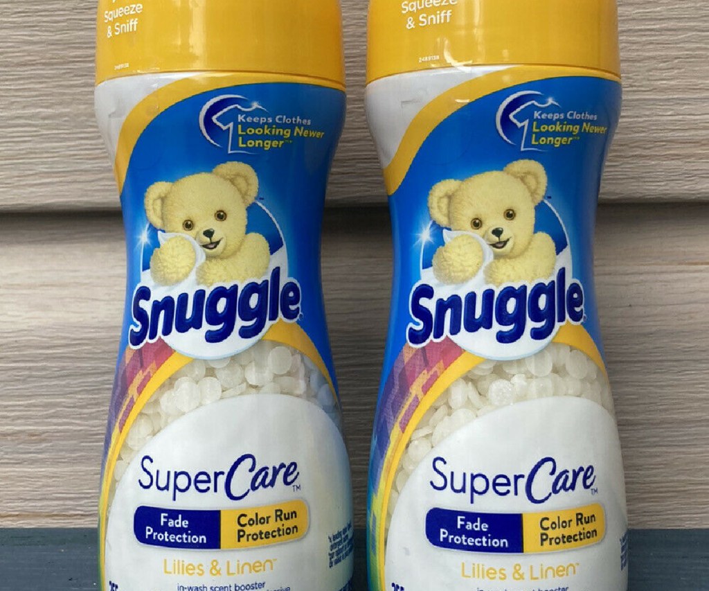 two bottles of laundry scent boosters