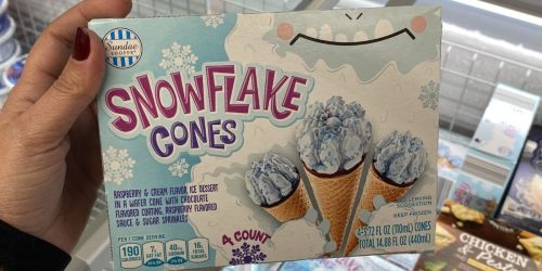 Snowflake Cones Available at ALDI