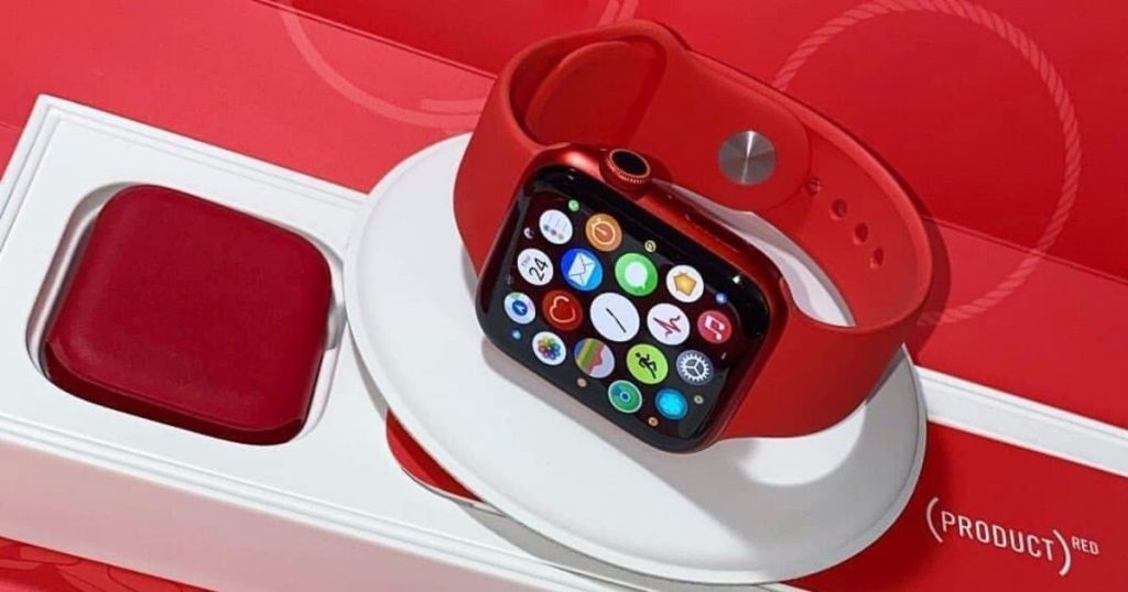 picture of apple watch product red in box