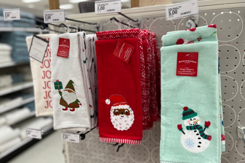 christmas hand towels