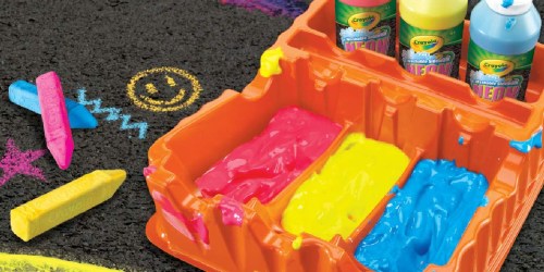 Crayola Neon Sidewalk Paint Set Only $8.39 on Amazon | Includes 3 Paints, Brush, Roller, & More