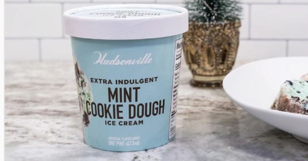 pint of ice cream on kitchen counter