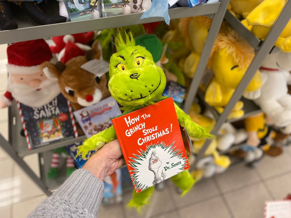 kohls cares grinch in hand in store at kohls