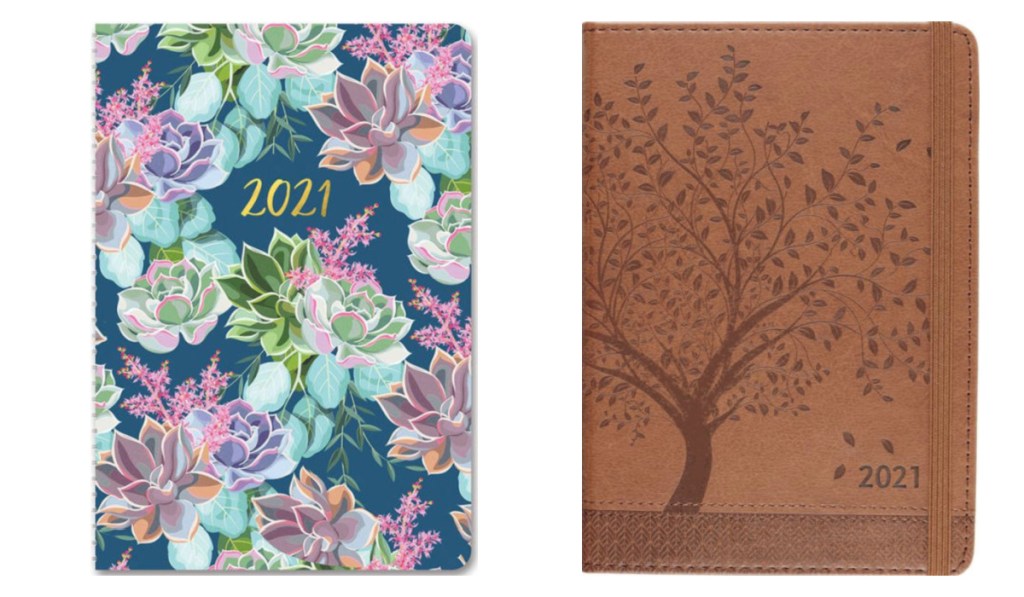 2021 planners floral and leather