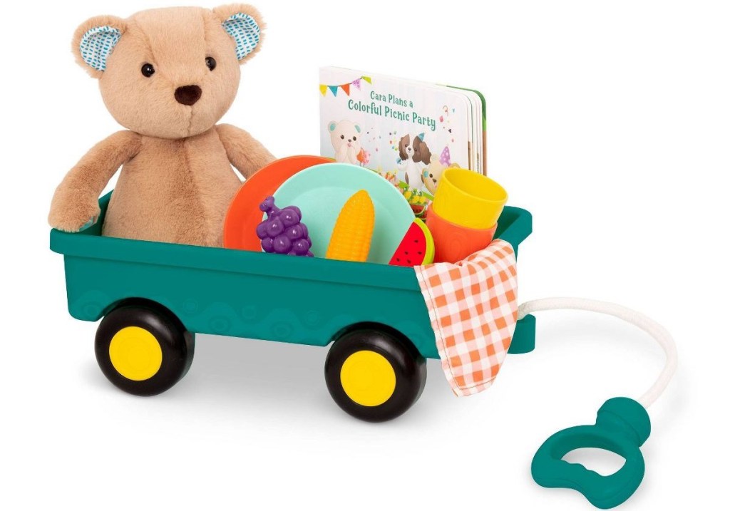 B Toys Bear in a wagon