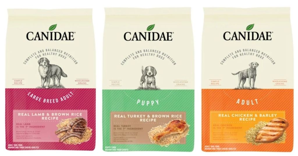 3 Canidae Dog Food Bags