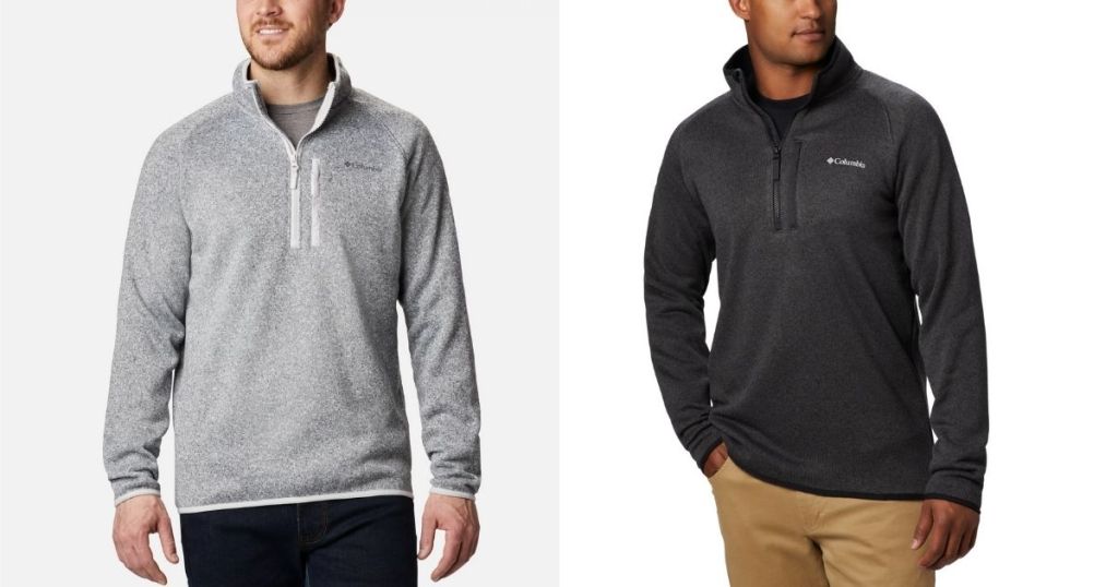 men in 2 views of Columbia Men's Canyon Fleece