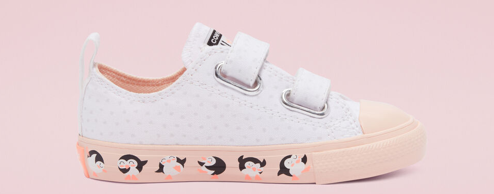 kids shoe with penguins on it