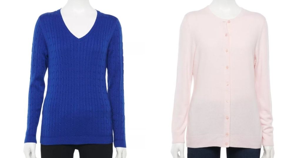 two women's sweaters