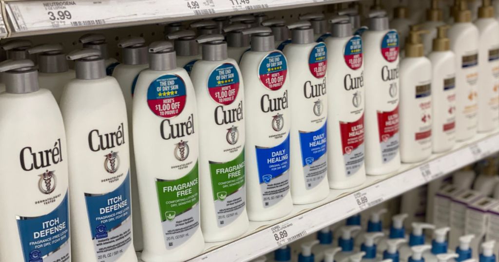 curel lotion on shelf 