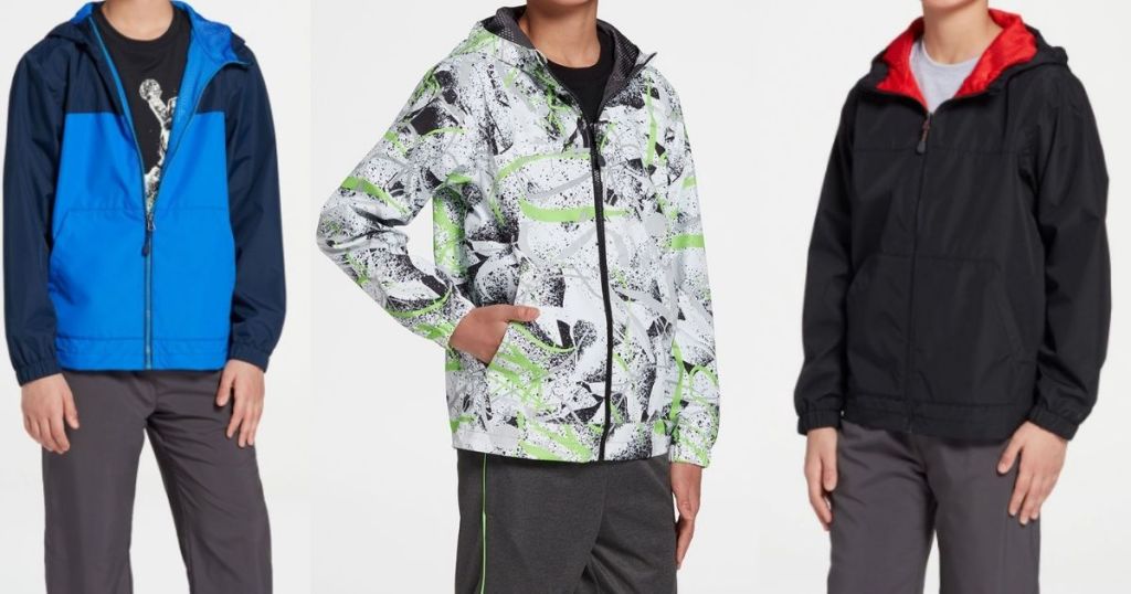 three boys wearing jackets