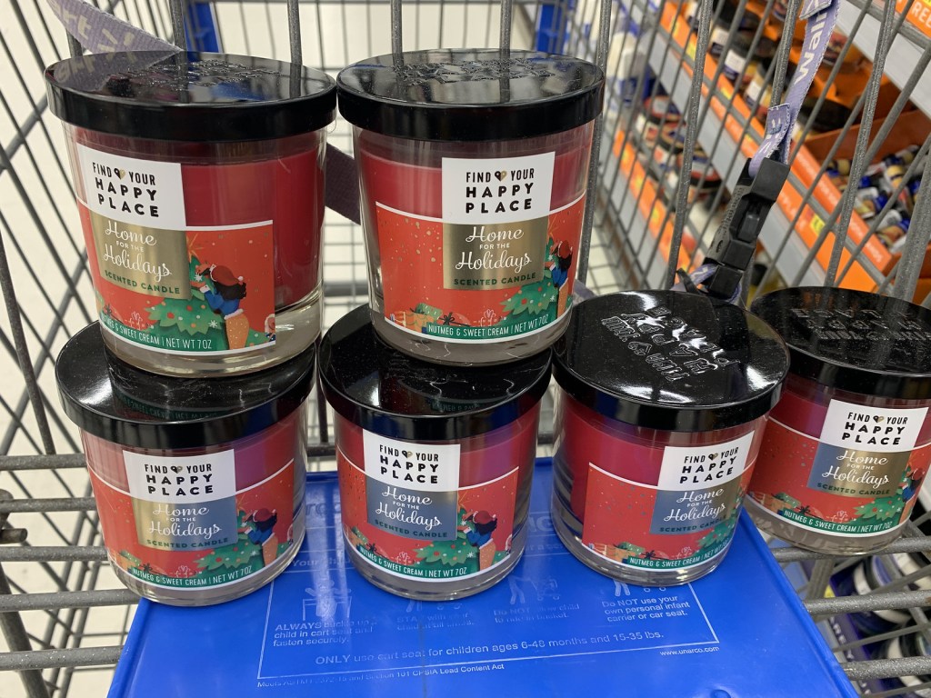 Find Your Happy Place Candles in store cart