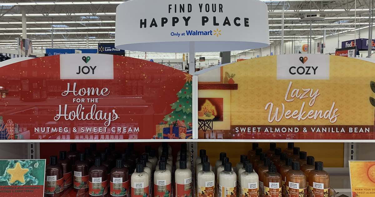 Find Your Happy Place items on display at walmart