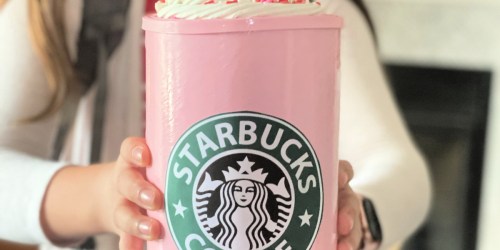 Create an Adorable DIY Starbucks-Themed Valentine Box for Kids Using an Oatmeal Container!