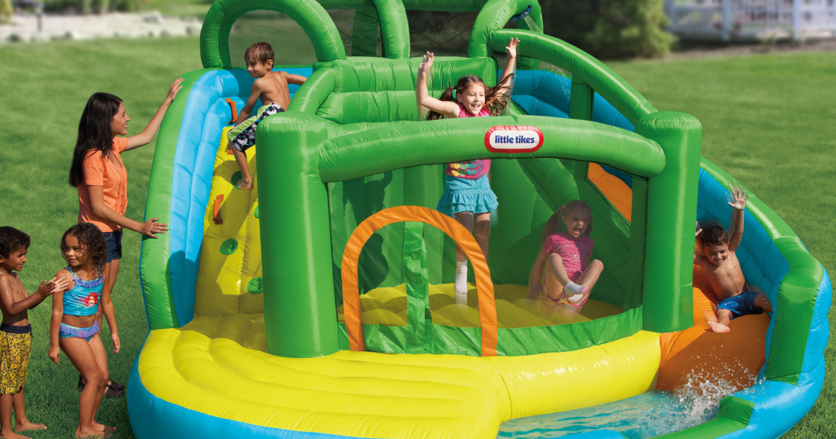 Little Tikes 2-in-1 Wet 'n Dry Waterslide outside