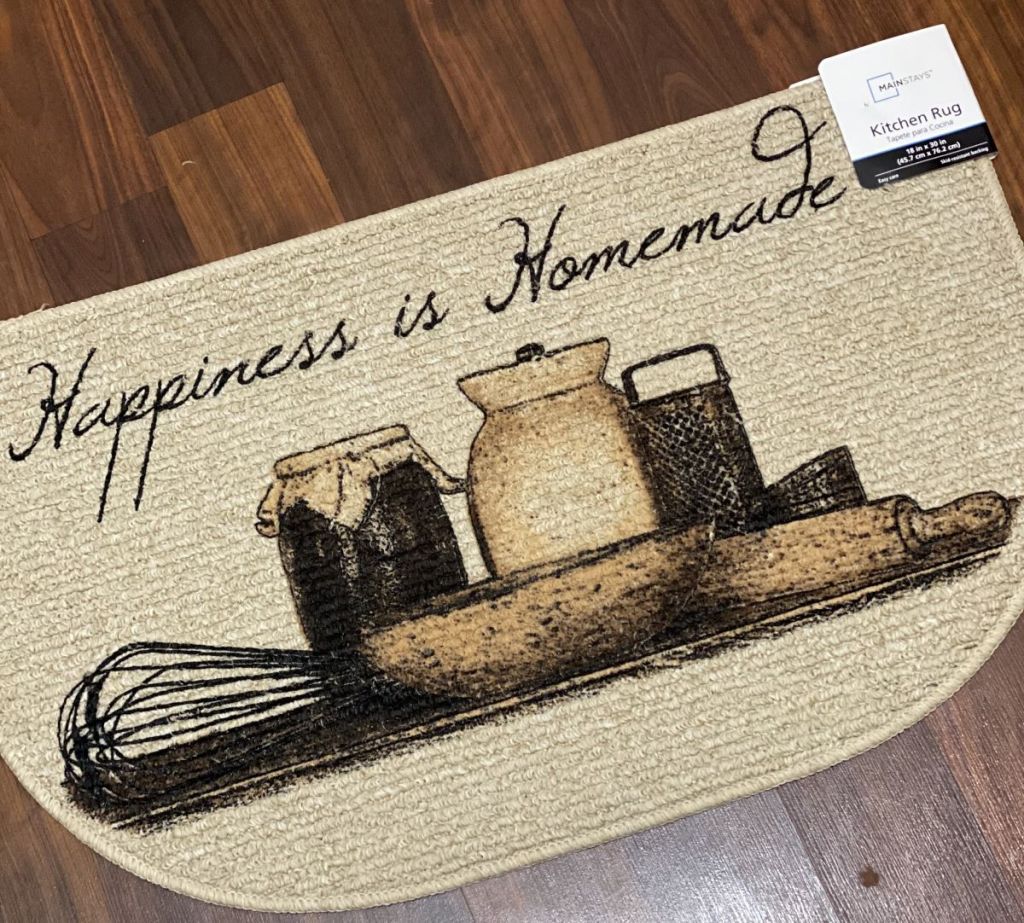 Mainstays Rug on a wood floor