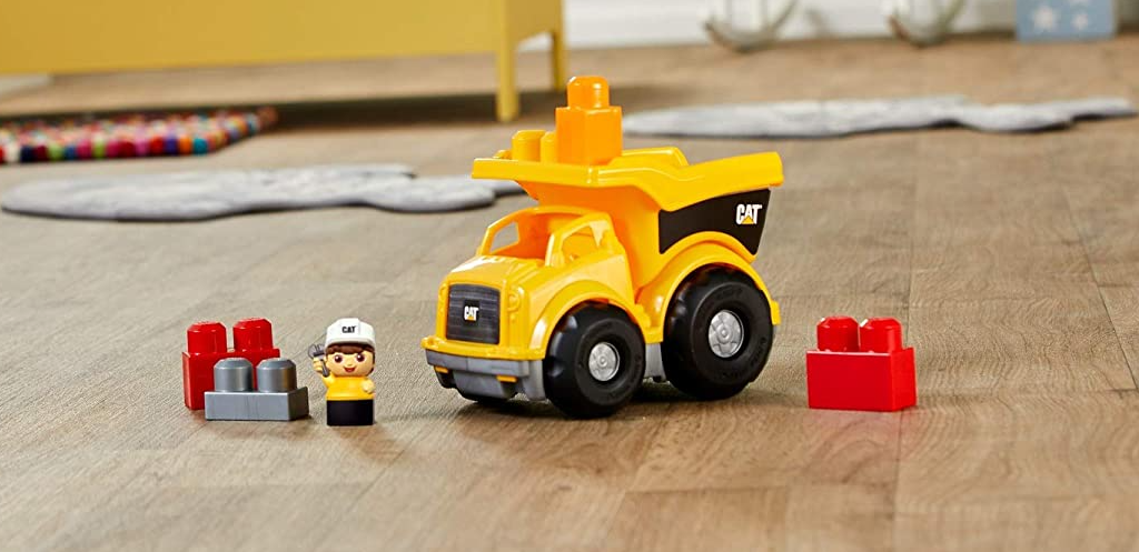 Mega Bloks CAT Dump Truck with small figure