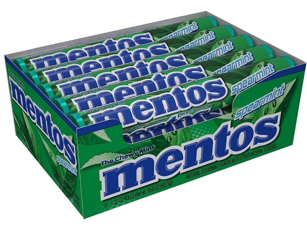 box of Mentos Spearmint