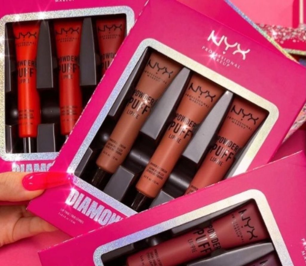 Nyx Diamonds and Ice Powder Puff Lippes