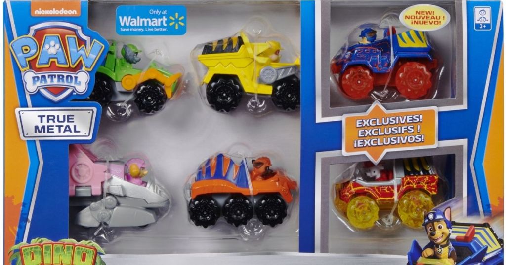 Paw Patrol True Metal Dino Rescue Gift Pack in packaging