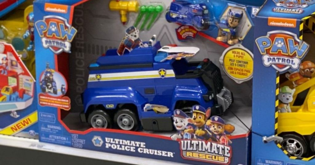 Paw Patrol Ultimate Police Cruiser in packaging on shelf