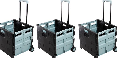 Collapsible Wheeled Folding Crate Just $14.99 Shipped on Staples.com (Regularly $30) | Great for Groceries