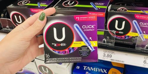 U by Kotex Pads or Tampons Only $1.51 on Walgreens.com (Regularly $4)