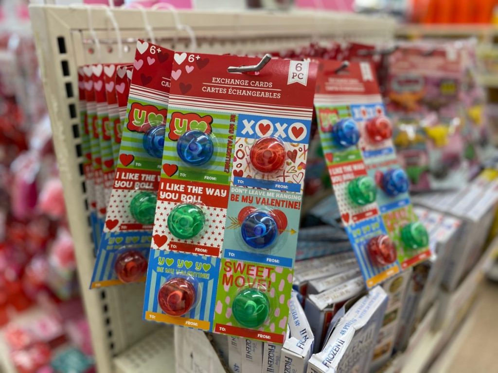 Valentine Yo Yo Exchange Cards at dollar tree