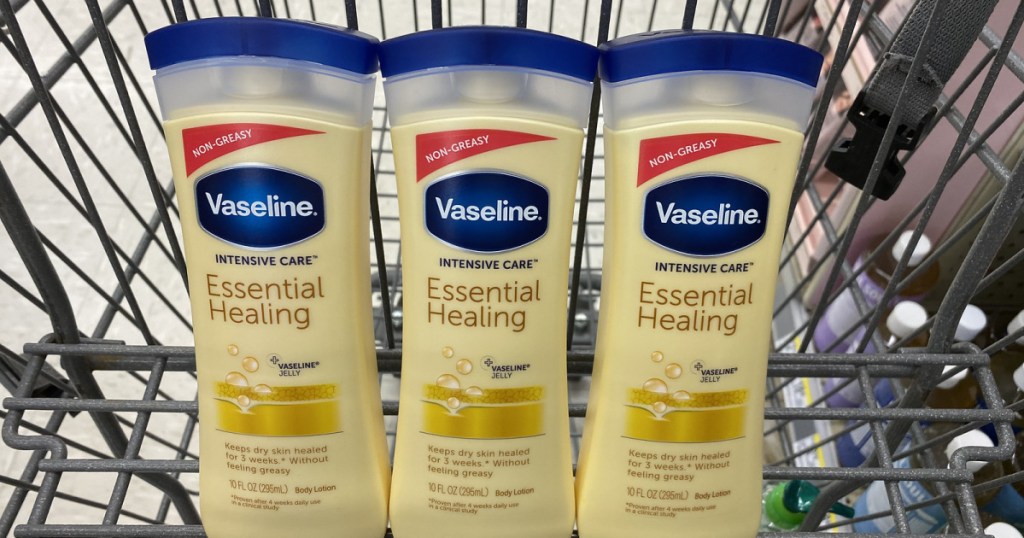 Vaseline Lotions in Walgreens Cart