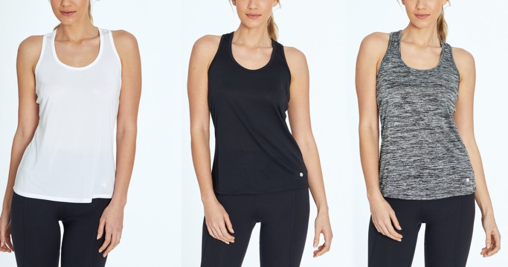 women wearing white, black and gray tank tops