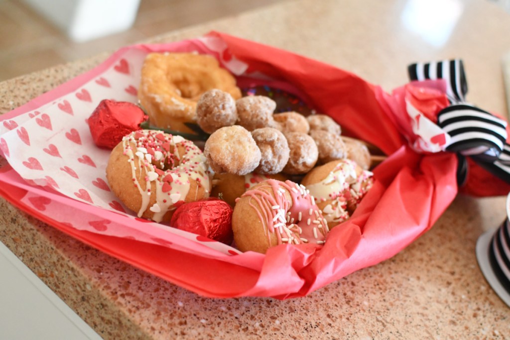 completed donut bouquet