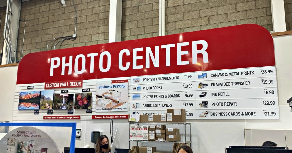 costco photo department in-store sign