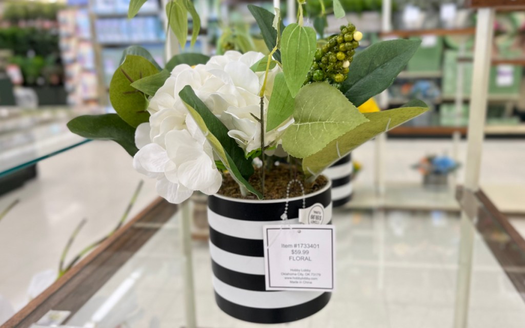 faux floral arrangement hobby lobby plant pots