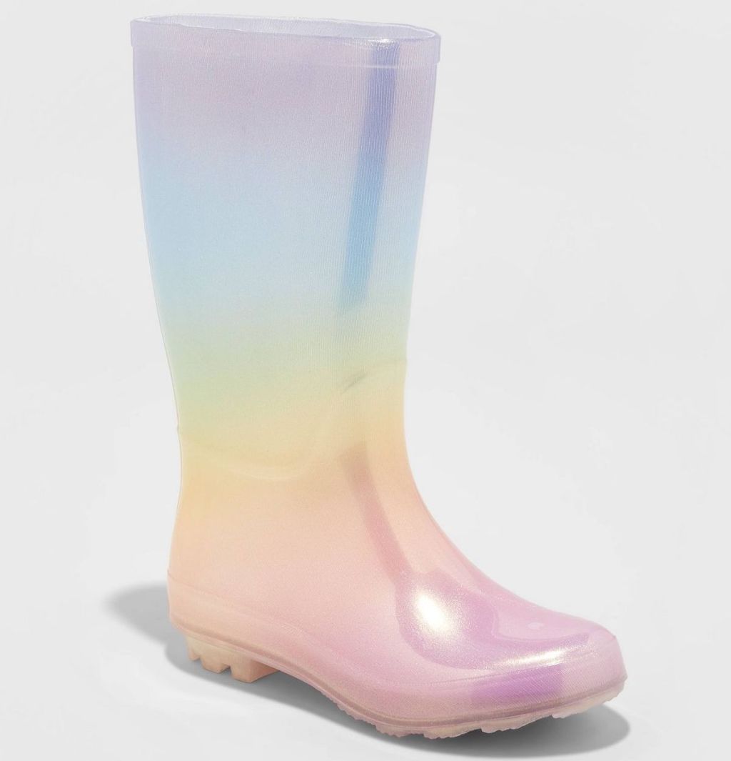 cat & jack girls ombre rainboot