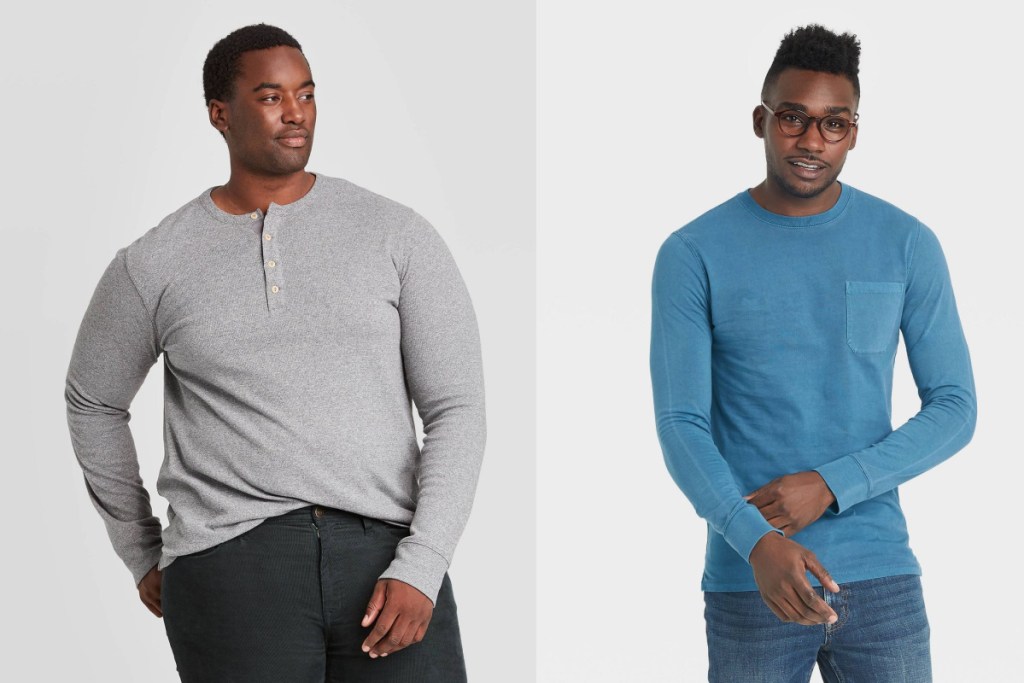 goodfellow & co mens t shirts gray and blue