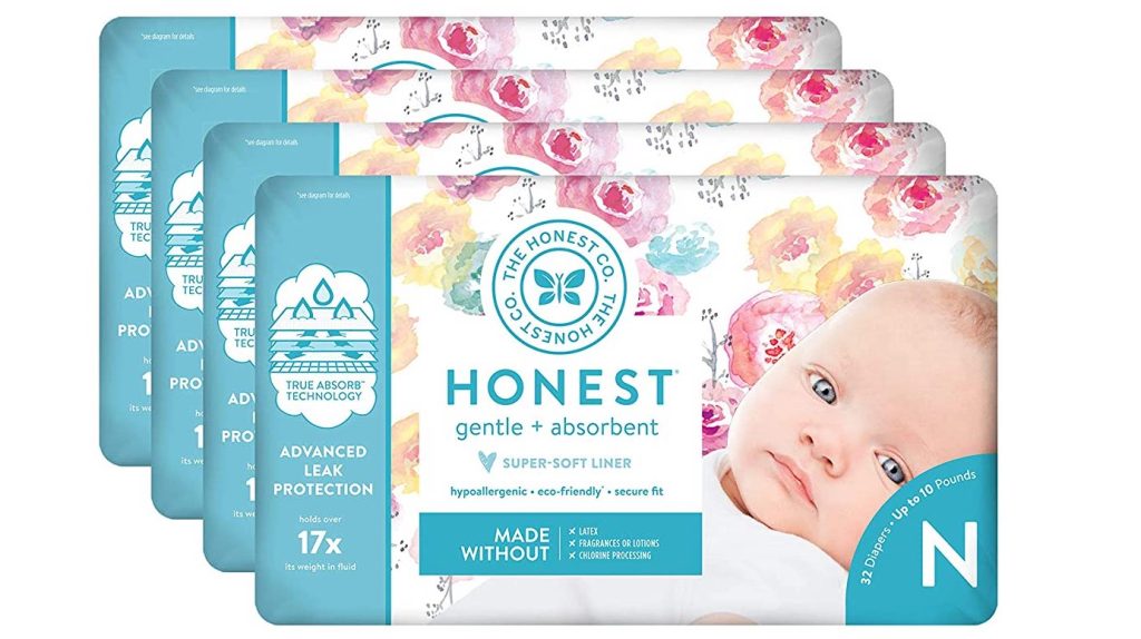 honest diapers roses 4 packs