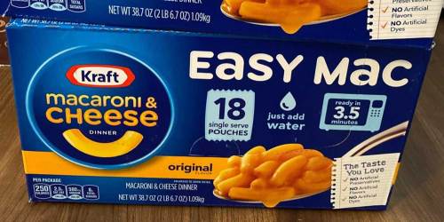 Kraft Easy Mac 18-Pack Pouches Only $6 Shipped on Amazon | Just 33¢ Per Cup