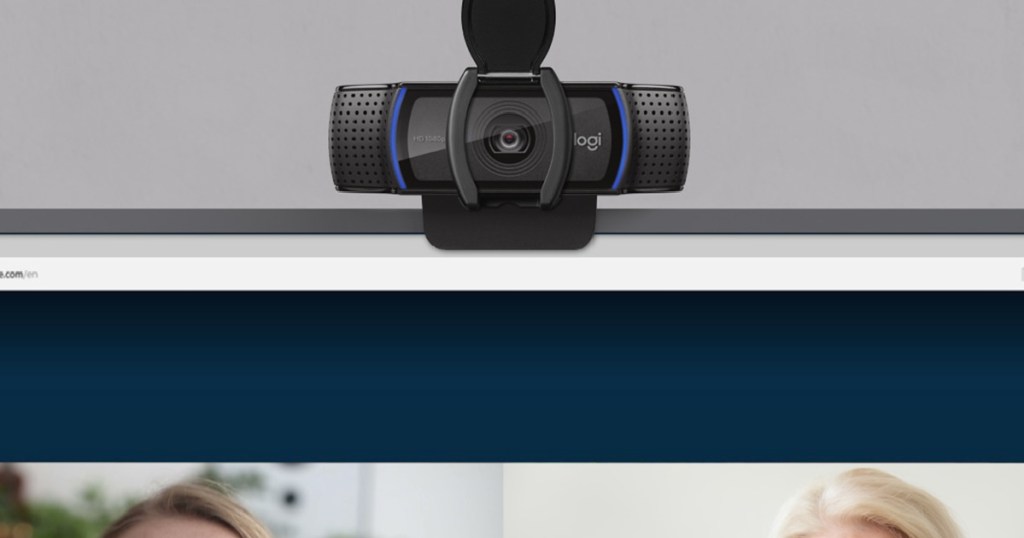 logitech webcam on computer