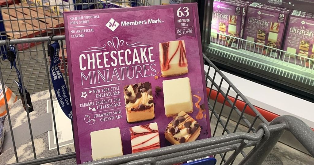 Member's Mark Cheesecake Miniatures in Sam's Club cart