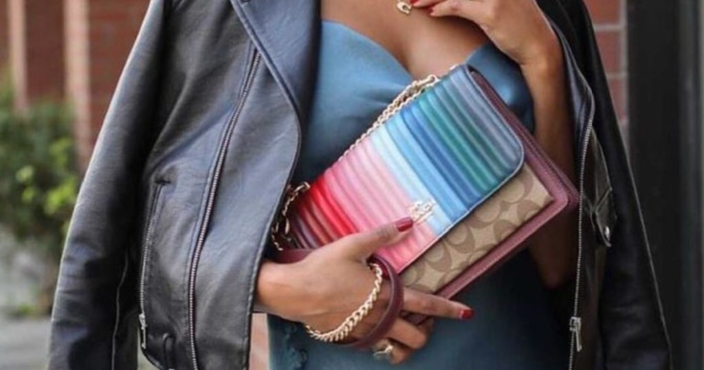 rainbow coach purse