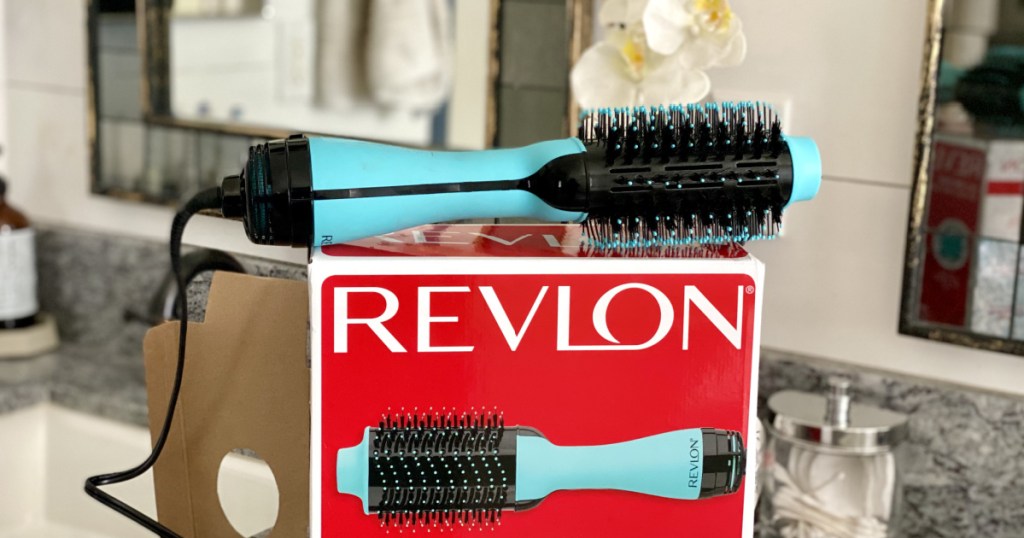 revlon all in one styler on top of the box